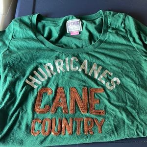 Pink Victoria’s Secret large hurricane t shirt